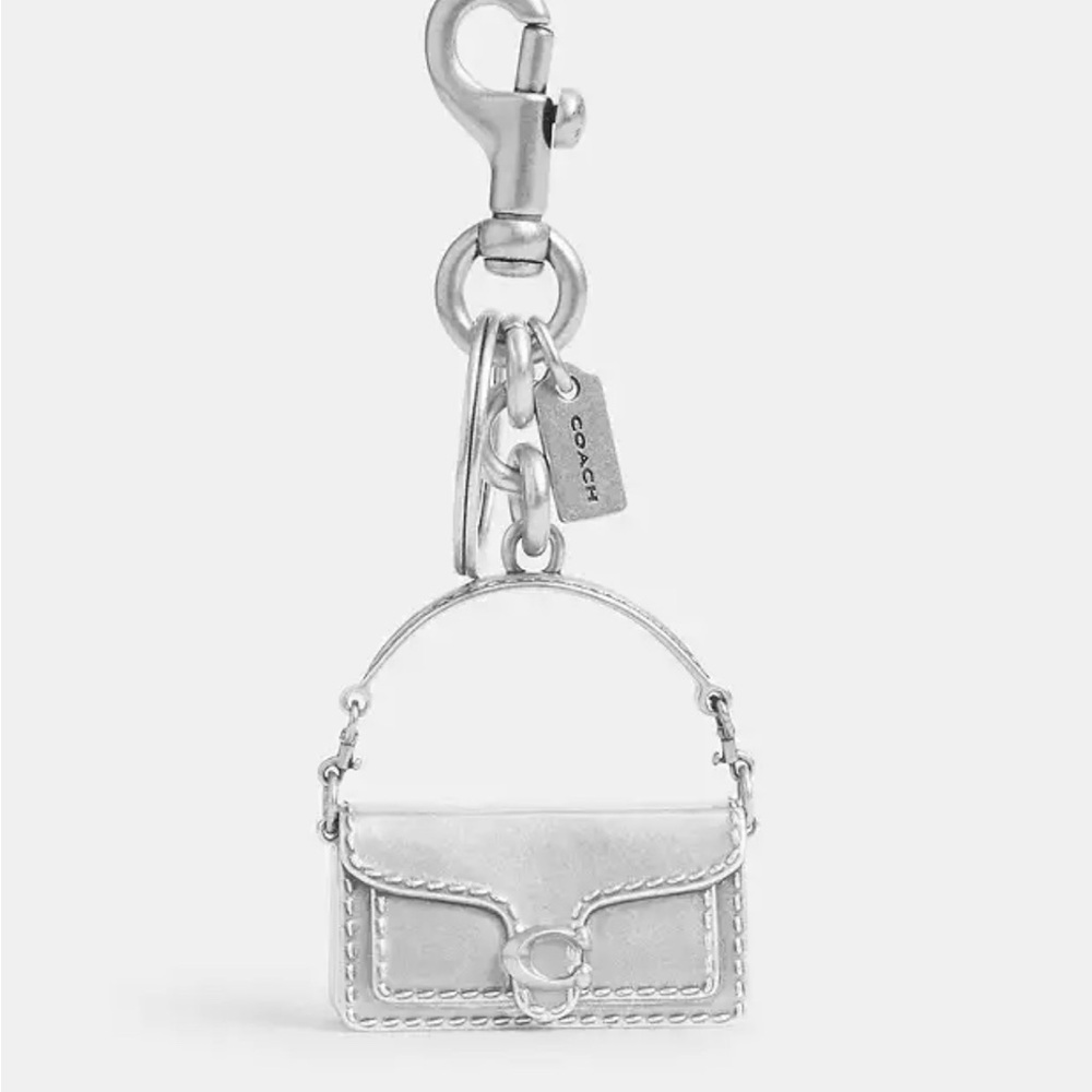 Coach Tabby Silver Bag Charm